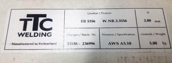 Bagheta sudura aluminiu TIG WIG AlMg5% TTC - imagine 2