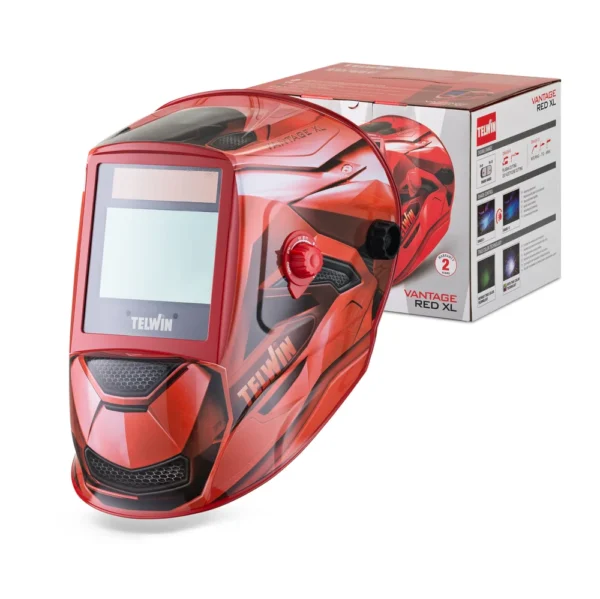 Mască sudură automată cu filtru reglabil DIN 4/5 -9/9-13 Telwin VANTAGE RED XL (802936) - imagine 2