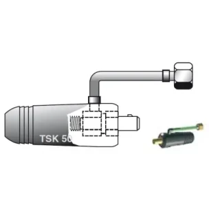 Conector curent 3550 iesire laterala gaz CX0077 Trafimet