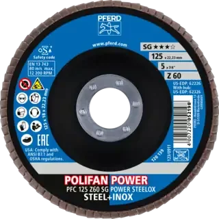 Disc lamelar Polifan 125x22,23 Z SG POWER STEELOX